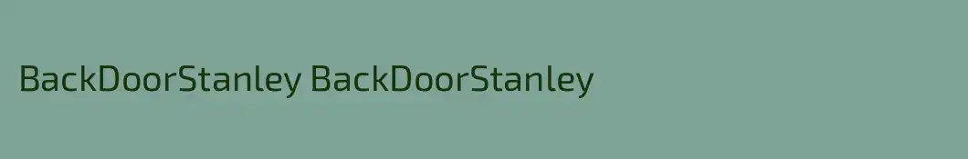 BackDoorStanley BackDoorStanley